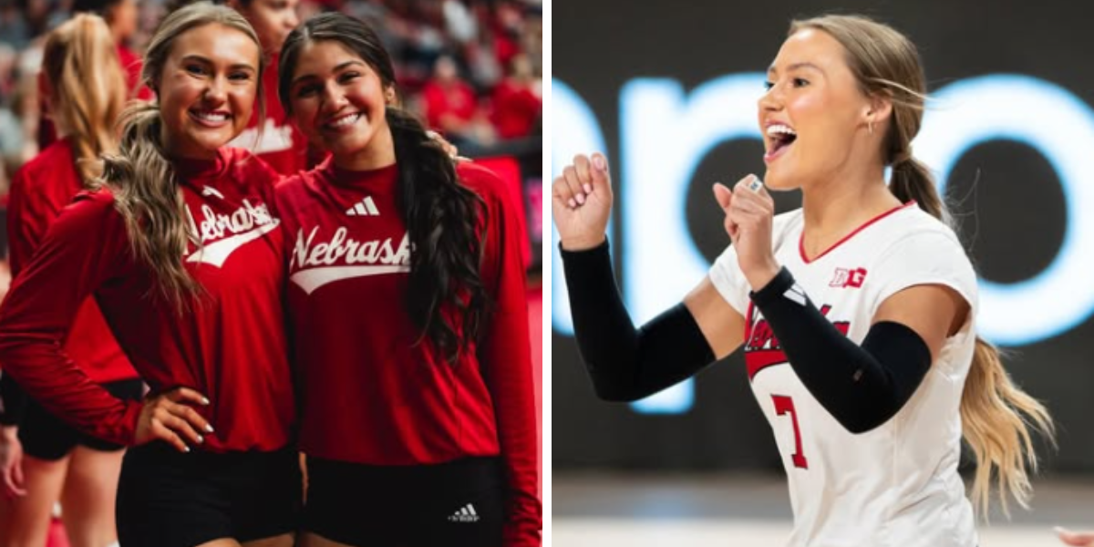 Ex Nebraska Voleyball player Maisie Boesiger  with former teammate Lexi Rodriguez. (Images by Instagram)