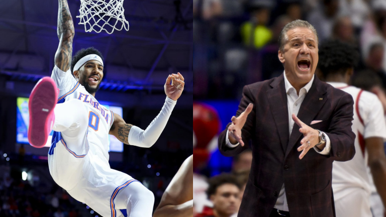 Boogie Fland and John Calipari. - Source: Imagn.