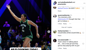 Aliyah Boston. Credits: IG (@unrivaledbasketball and @phantombc)
