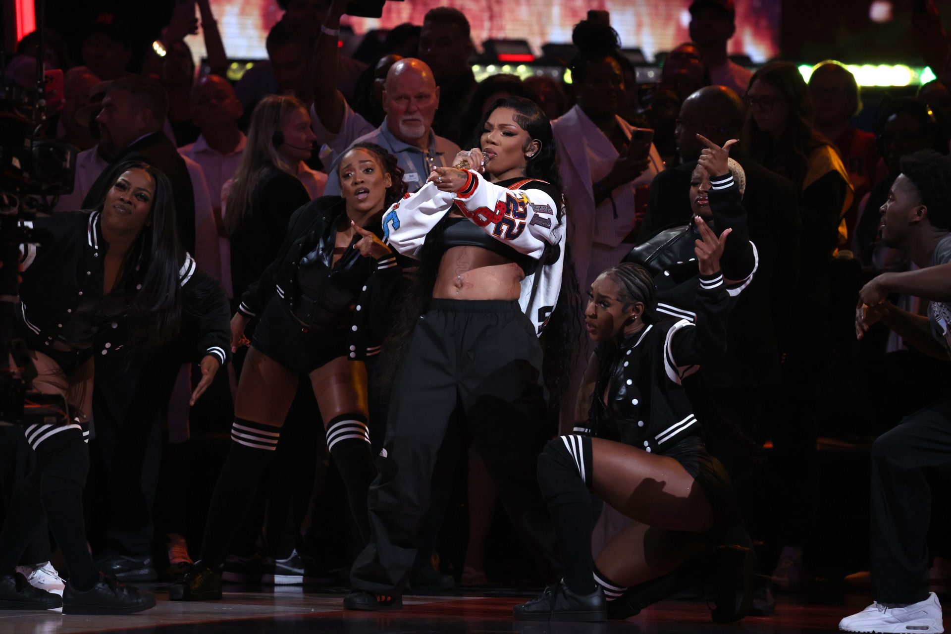 American rapper GloRilla performs at halftime during the 2025 WNBA All Star Game at Gainbridge Fieldhouse.