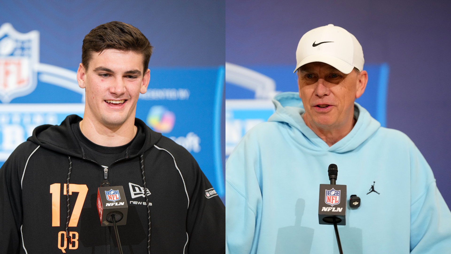 Ty Simpson, Todd Monken, NFL Combine, Source: Imagn Images