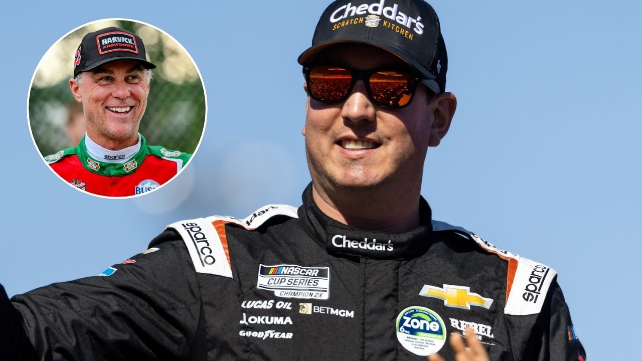 NASCAR Cup Series driver Kyle Busch with son Brexton Busch during the NASCAR Championship race at Phoenix Raceway.