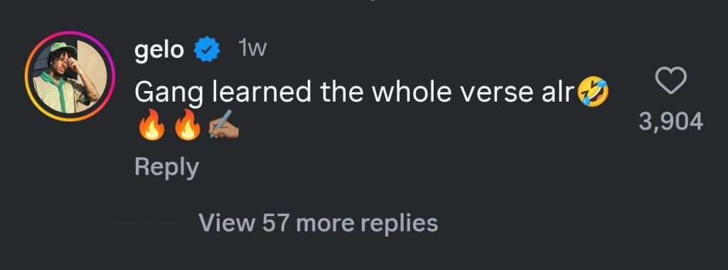LiAngelo Ball's Instagram comment (Image via Instagram/@zo)