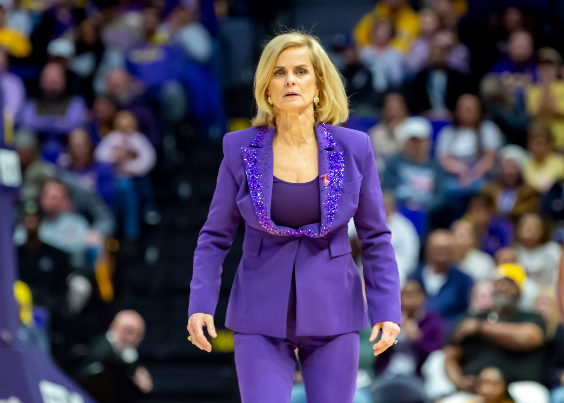 Tigers Head Coach Kim Mulkey, LSU Tigers Women’s Basketball take on the Alabama Crimson Tide at the Pete Maravich Assembly Center in Baton Rouge, LA. Source: Imagn Images