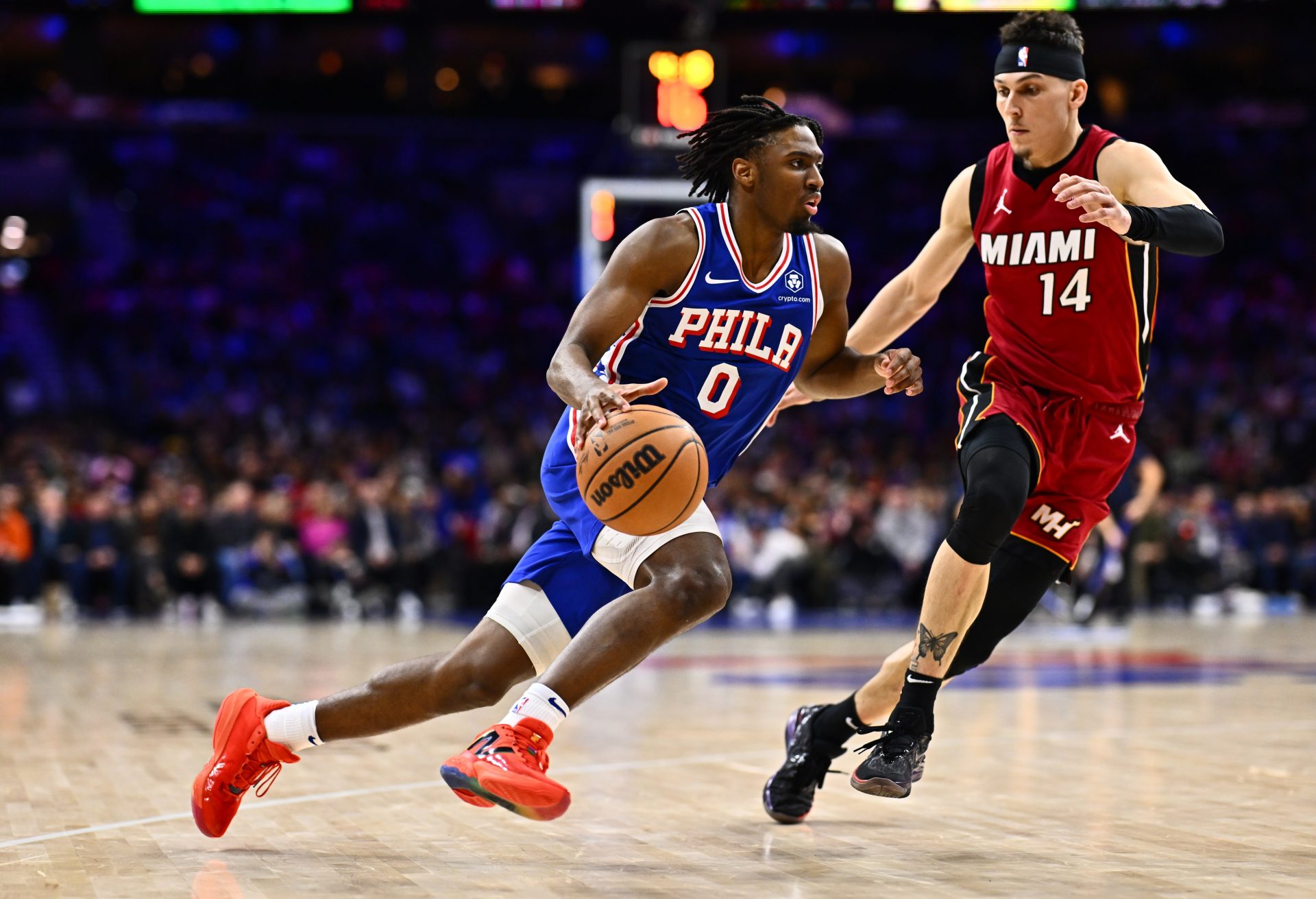 Philadelphia 76ers guard Tyrese Maxey. Source: IMAGN