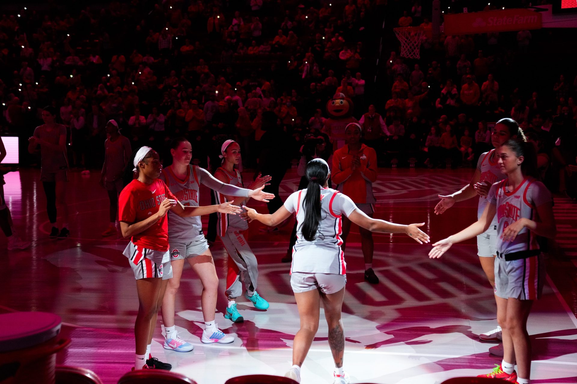 Ohio State Buckeyes guard Chance Gray (2) is introduced before the game against the Penn State Nittany Lions in the NCAA basketball game at Value City Arena on Wednesday, Jan. 14, 2026 in Columbus, Ohio - Source: Imagn