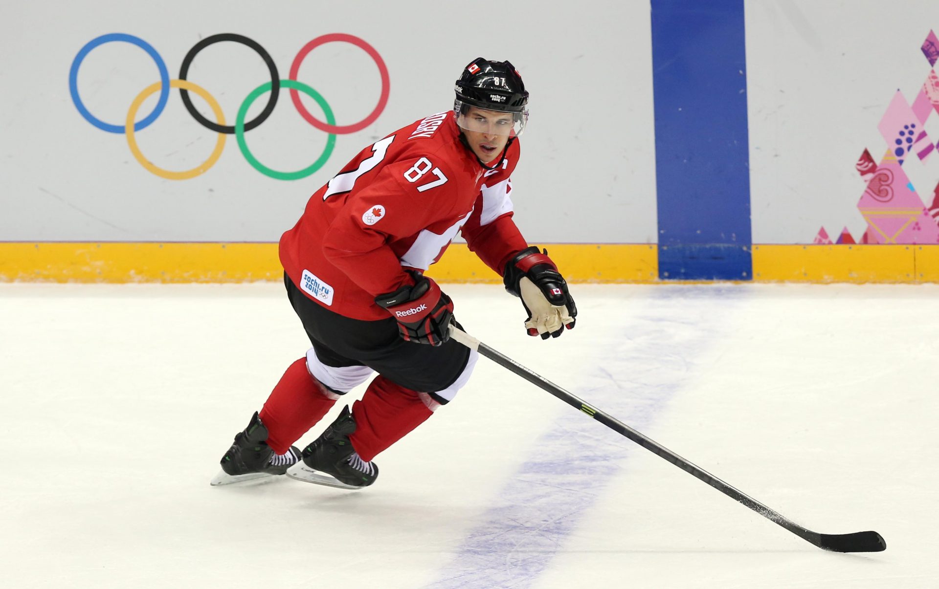 Canada forward Sidney Crosby (87) skates in a men's ice hockey preliminary round game against Norway during the Sochi 2014 Olympic Winter Games at Bolshoy Ice Dome.