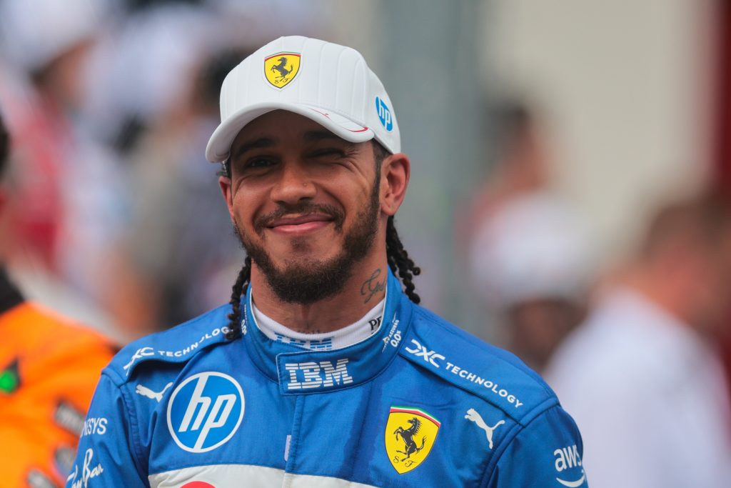 Lewis Hamilton at the 2025 Miami Grand Prix. Credit: Sam Navarro-Imagn Images