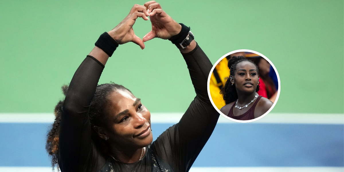 Serena Williams (background), Alycia Parks (inset), Sources: Imagn