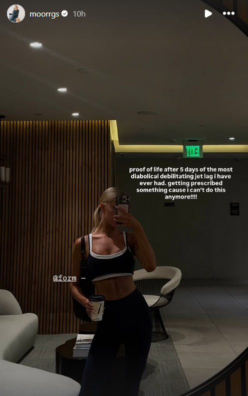 Screenshot of Morgan Riddle's Instagram story