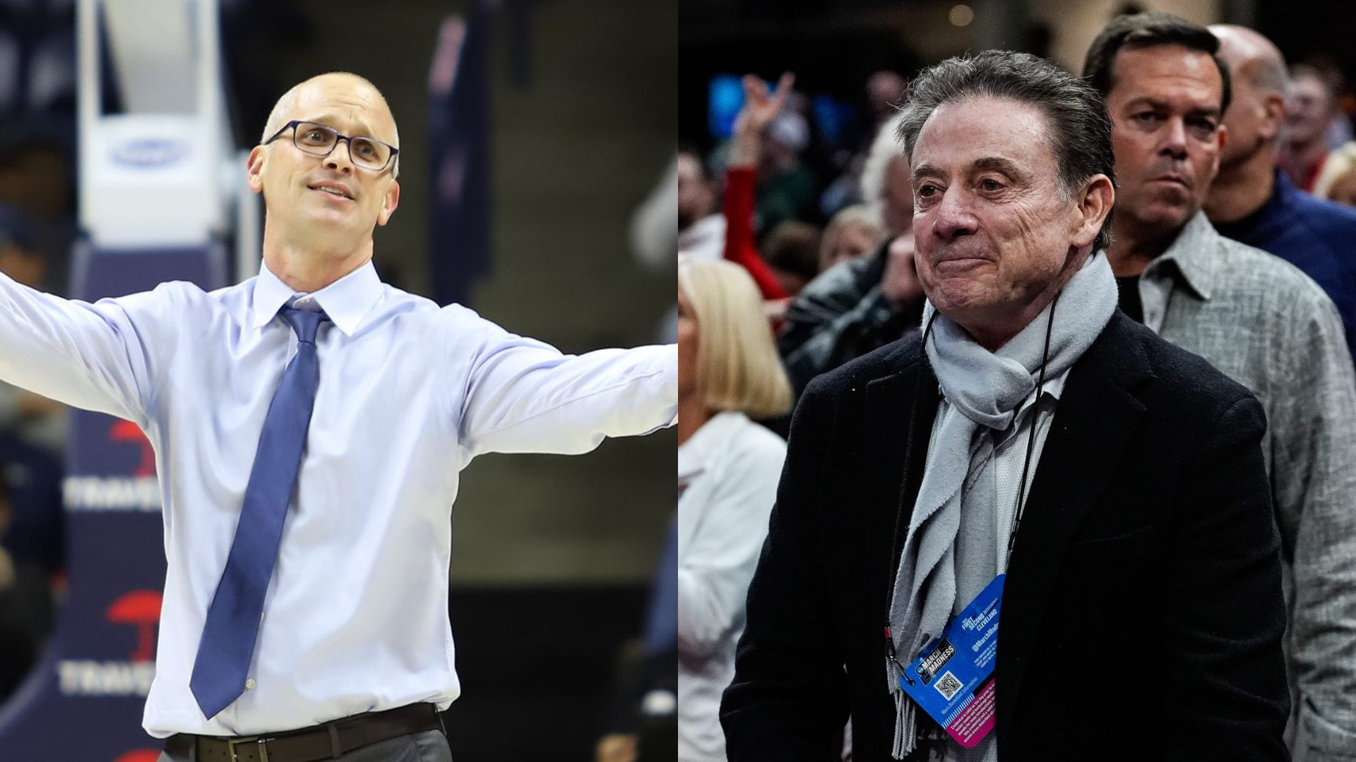 Dan Hurley and Rick Pitino - Source: Imagn
