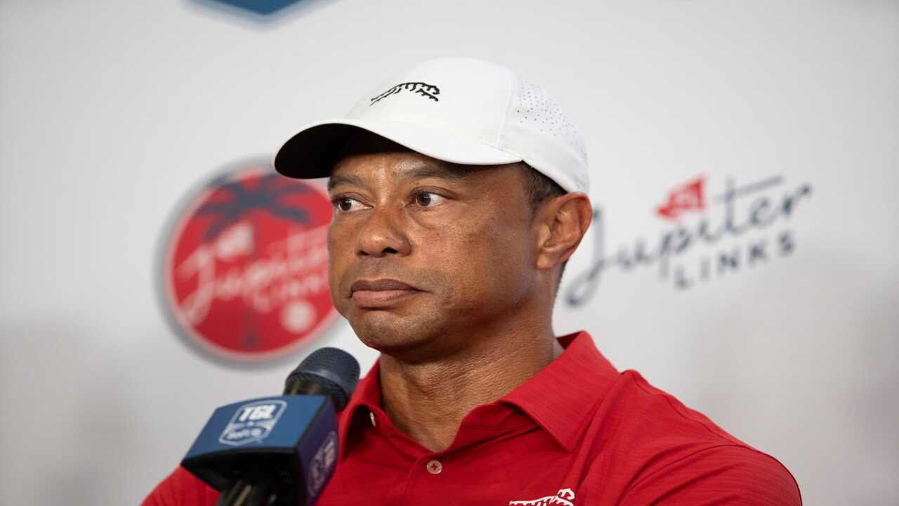 Tiger Woods at TGL (image via Imagn)