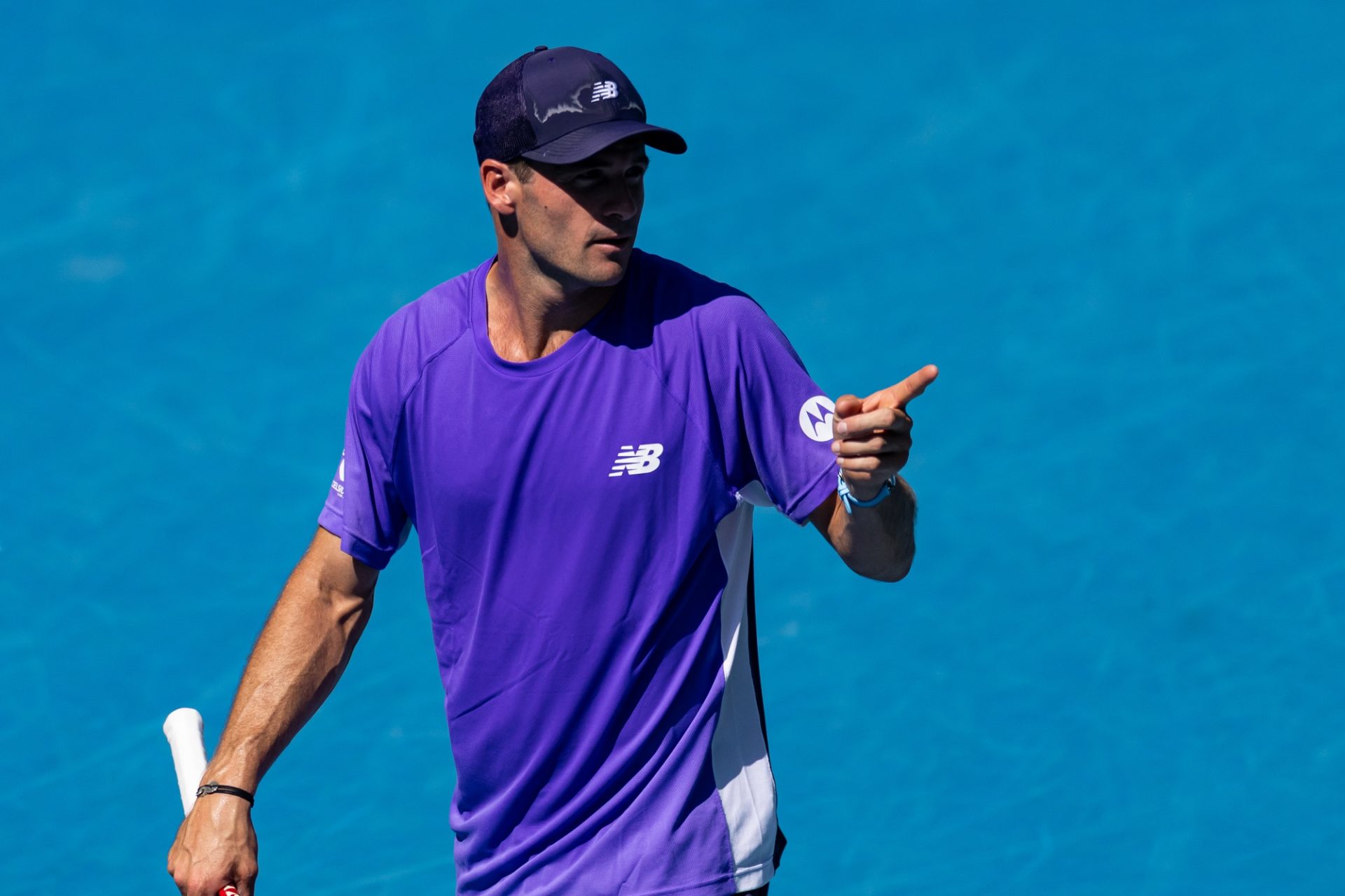 Tommy Paul of United States in action against Carlos Alcaraz of Spain in the fourth round of the mens singles at the Australian Open at Rod Laver Arena in Melbourne Park - Source: Imagn