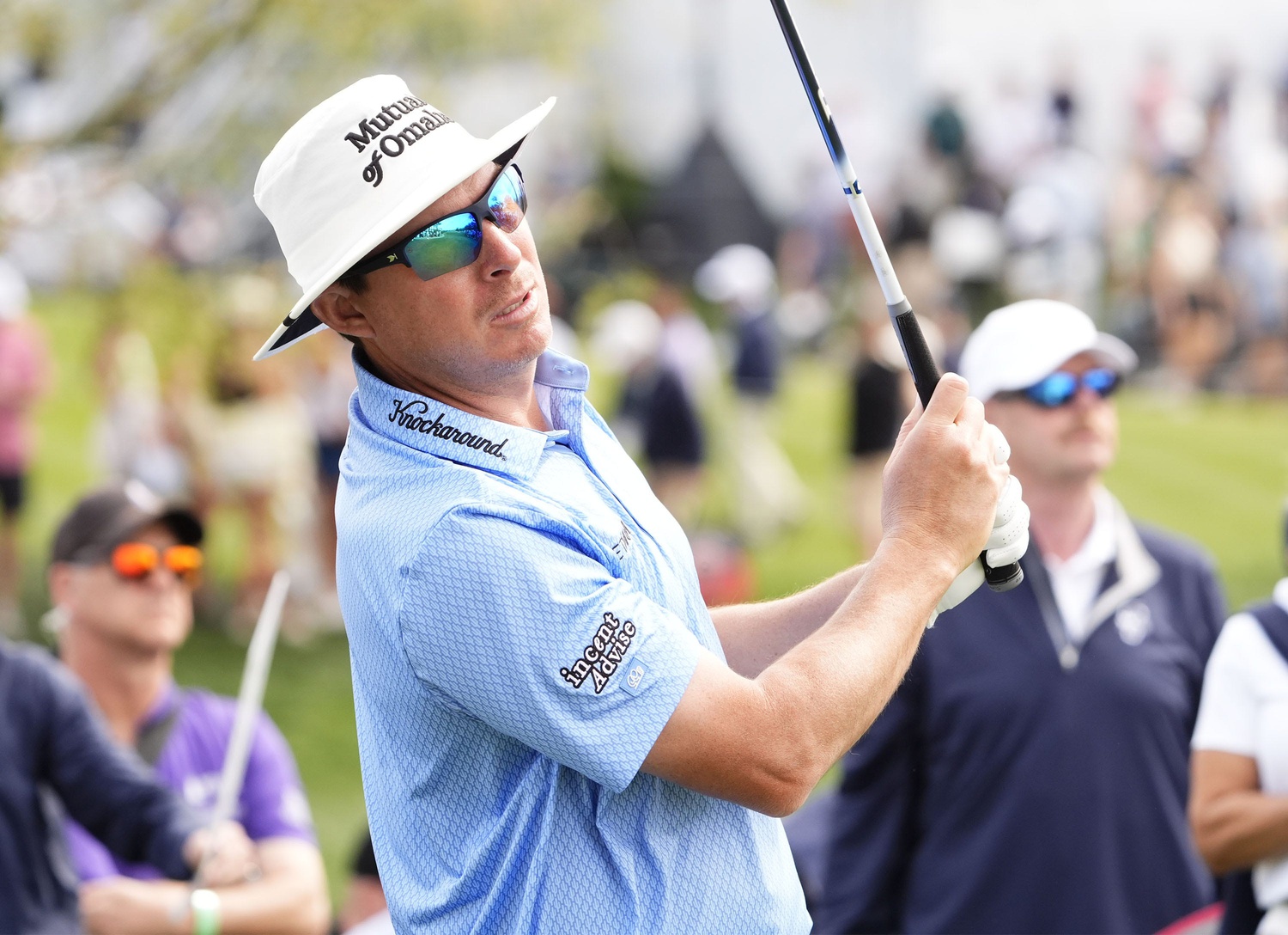 Joel Dahmen plays his tee shot on the third hole during round one at the WM Phoenix Open on Feb. 5, 2026, at TPC Scottsdale.