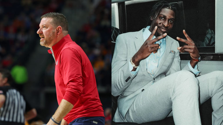 Chris Beard and Charles Bediako. - Source: Imagn, https://www.instagram.com/p/C1iwcfOuWMp/?hl=en&img_index=10