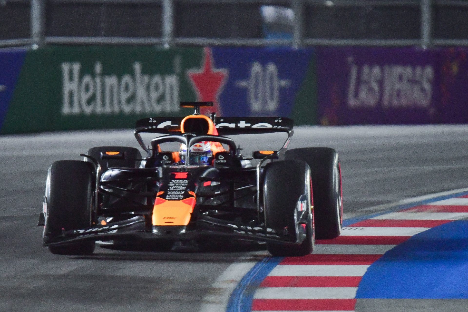 Max Verstappen at the 2025 F1 Las Vegas Grand Prix. Image Credit: Gary A. Vasquez-Imagn Images