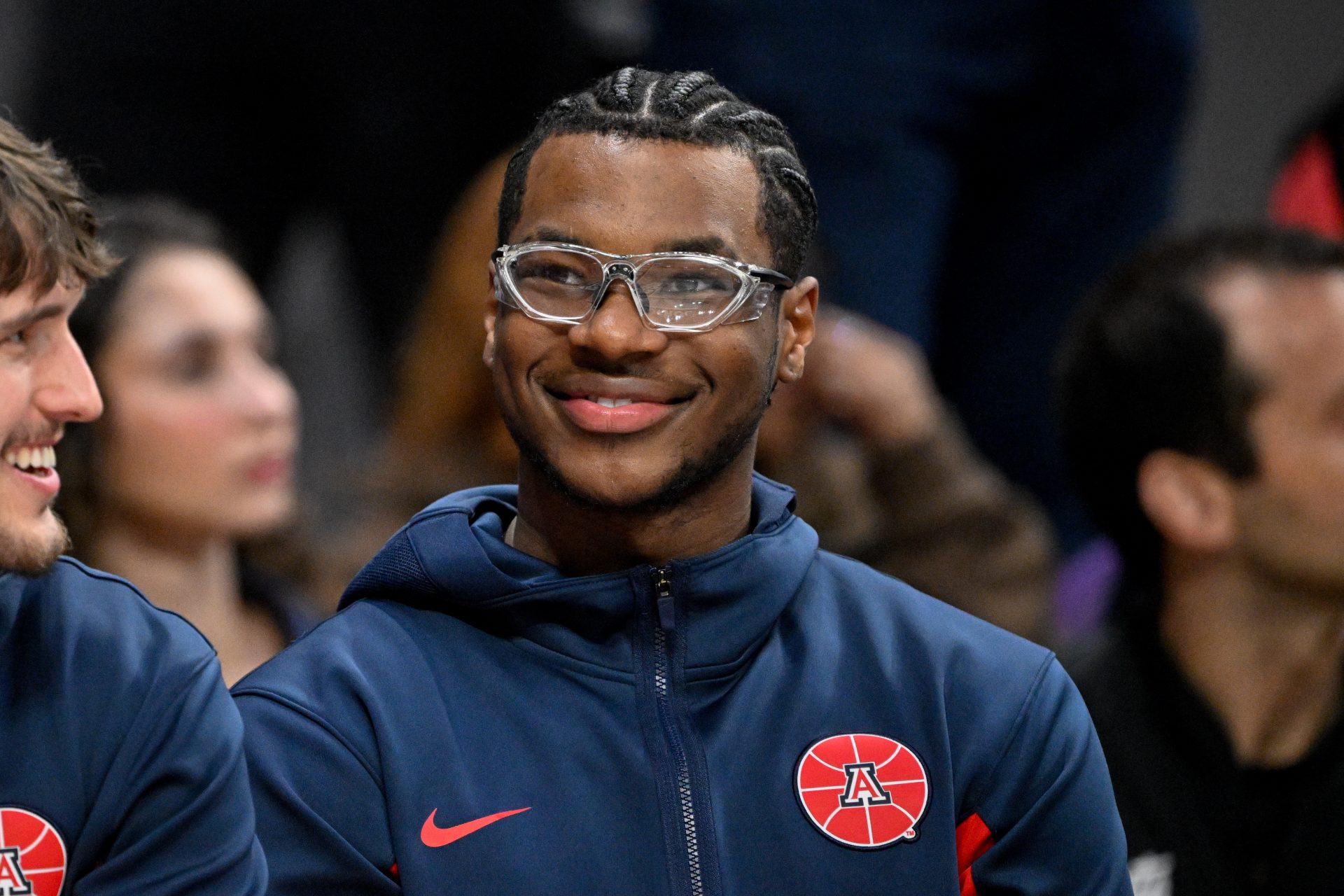 Arizona Wildcats guard Bryce James (6) looks on during the game between the Horned Frogs and the Wildcats at Ed and Rae Schollmaier Arena. Source: IMAGN