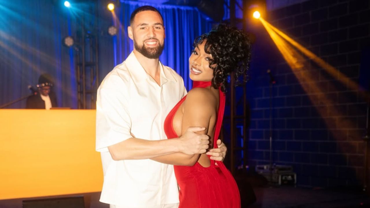 Klay Thompson and Megan Thee Stallion spend time together at an event (Image via Instagram/@theestallion)