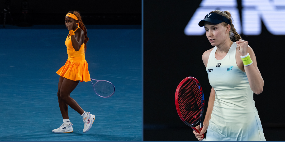 Coco Gauff (L) and Elena Rybakina. (Image credits: Imagn)