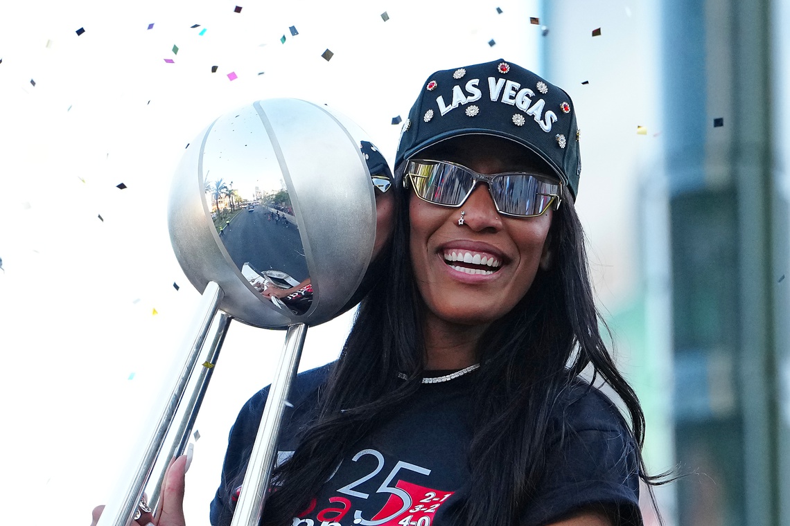 A'Ja Wilson - 2025 WNBA Championship Parade - Source: Imagn