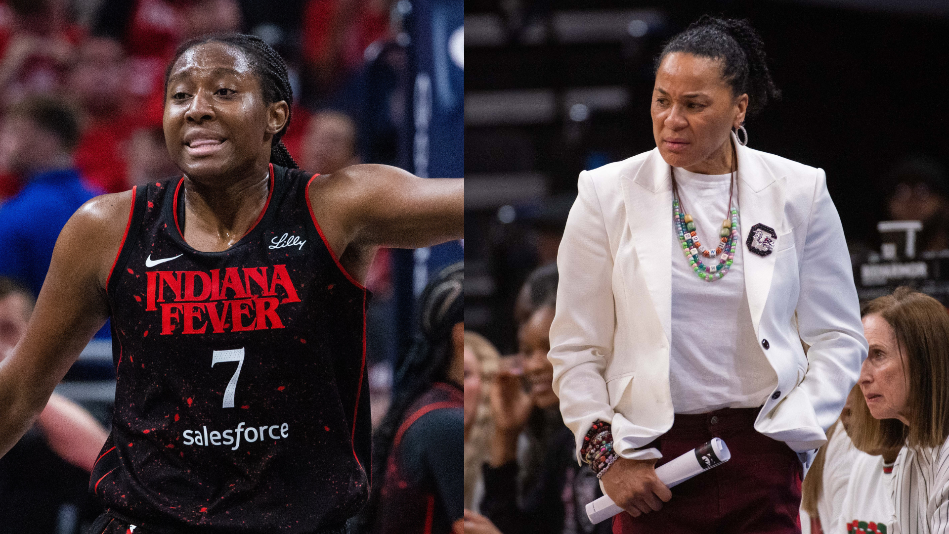 Aliyah Boston, Dawn Staley.
Source: Imagn Images