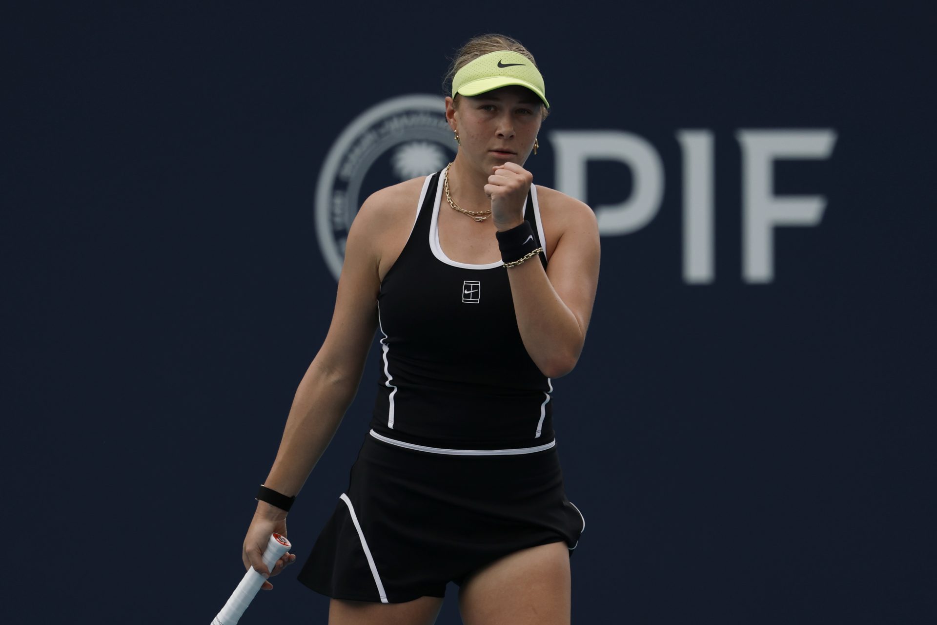 Amanda Anisimova at the 2026 Miami Open at Hard Rock Stadium. (Source: Imagn Images)