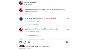 Angel Reese requesting Speedy Morman to return as a guest to her show.