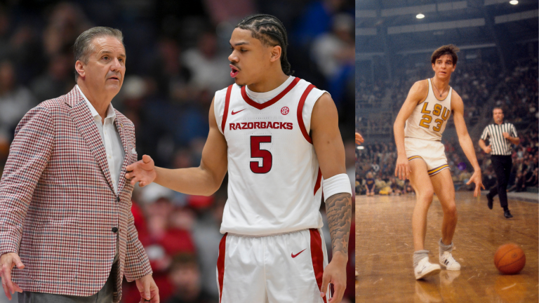 John Calipari, Darius Acuff Jr., Pete Maravich.
Source: Imagn Images