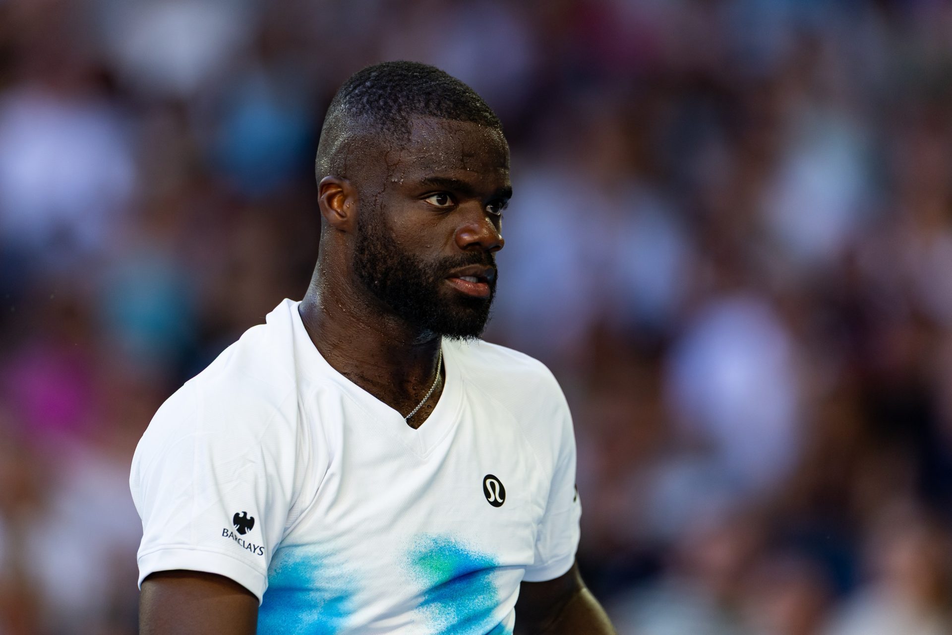 Frances Tiafoe of United States in action against Jason Kubler of Australia in the first round of the men’s singles at the Australian Open at John Cain Arena in Melbourne Park.