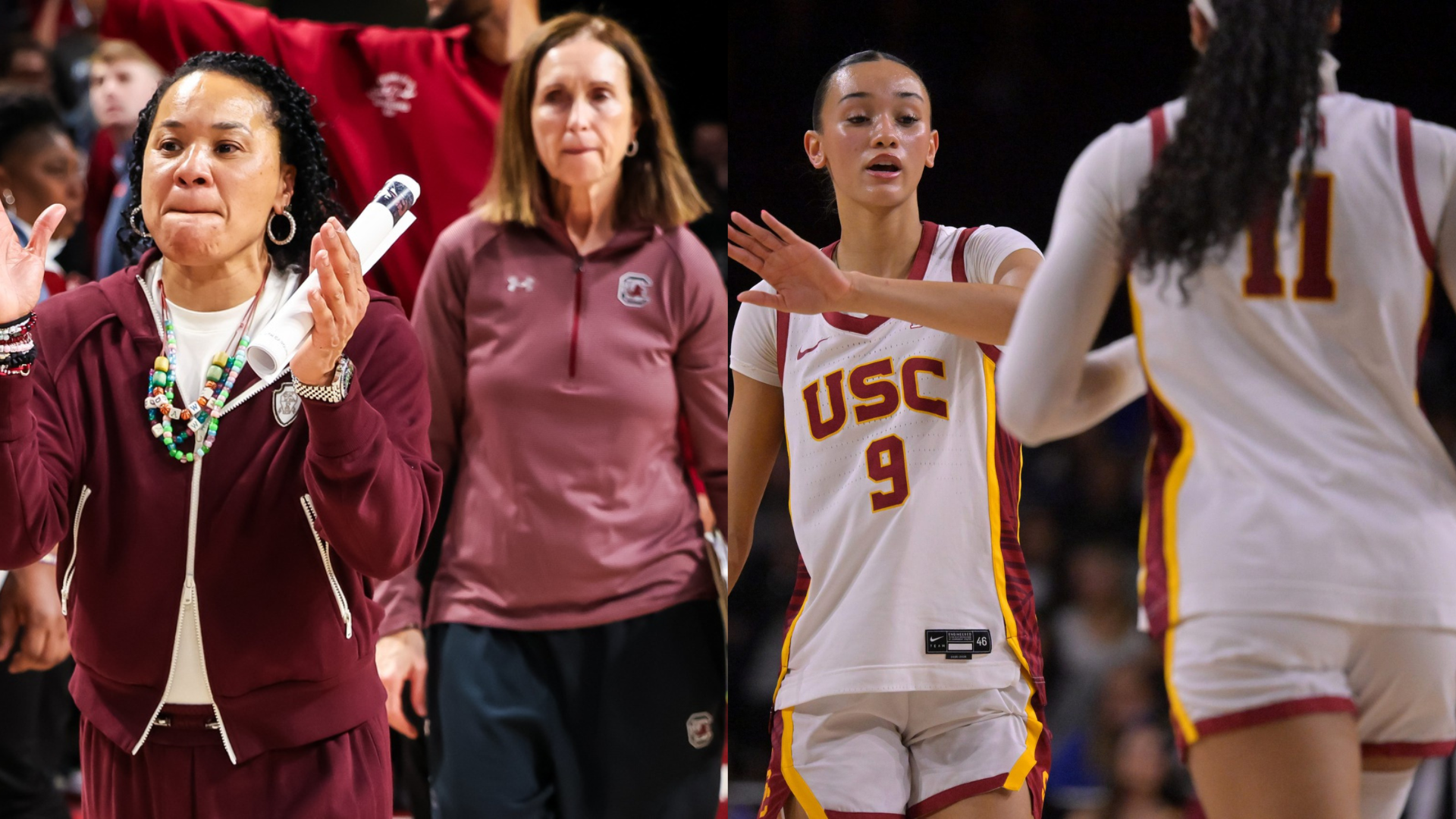 Dawn Staley and the USC Trojans. - Source: Imagn