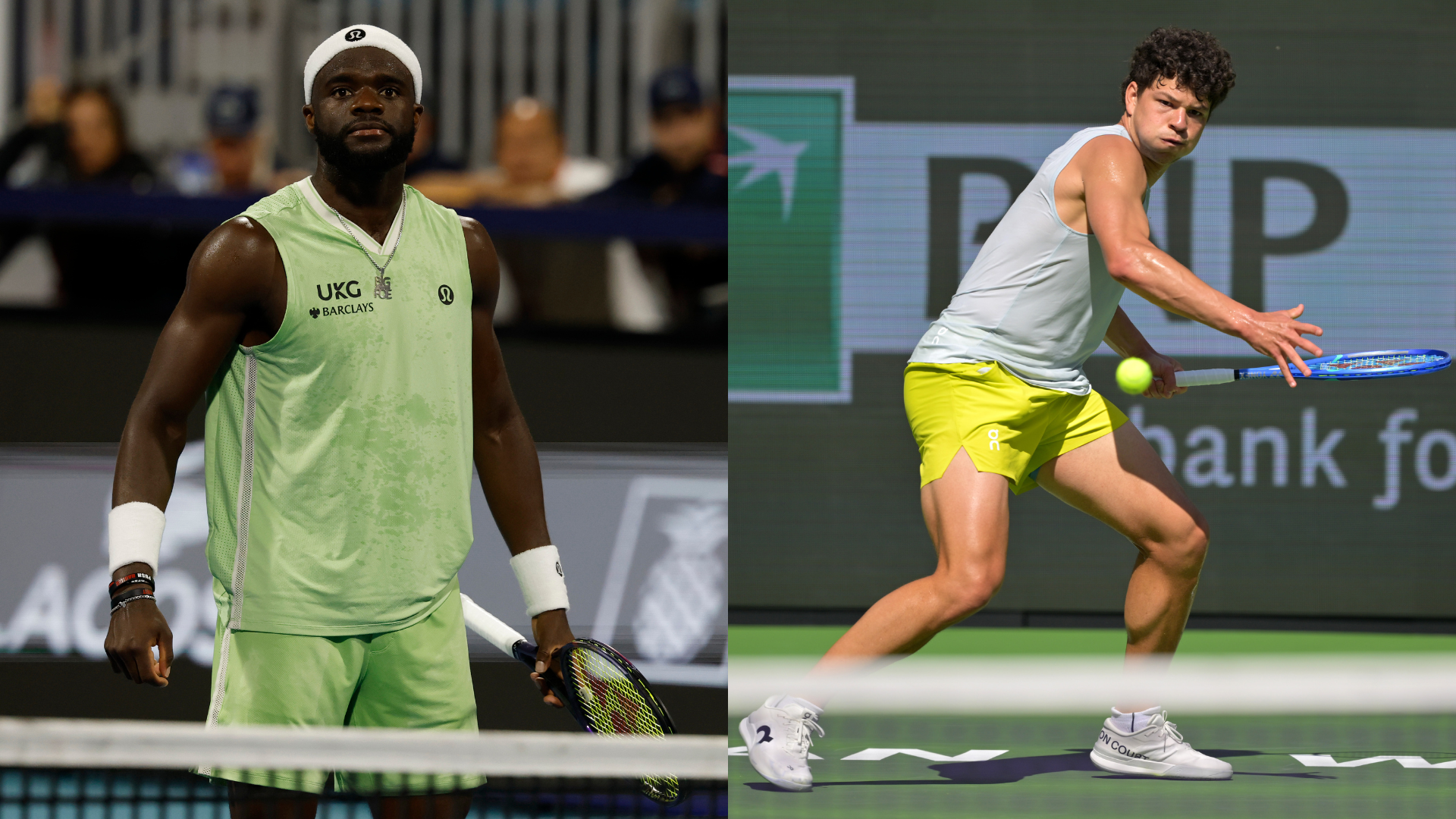 Frances Tiafoe (L) and Ben Shelton | Source: Imagn