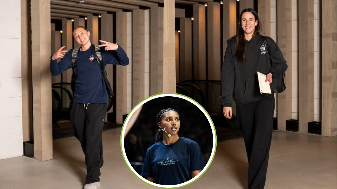 Azzi Fudd is excited to see Paige Bueckers (L) and Caitlin Clark (R) play for Team USA (Image via Instagram/@usabasketball, @azzi35
