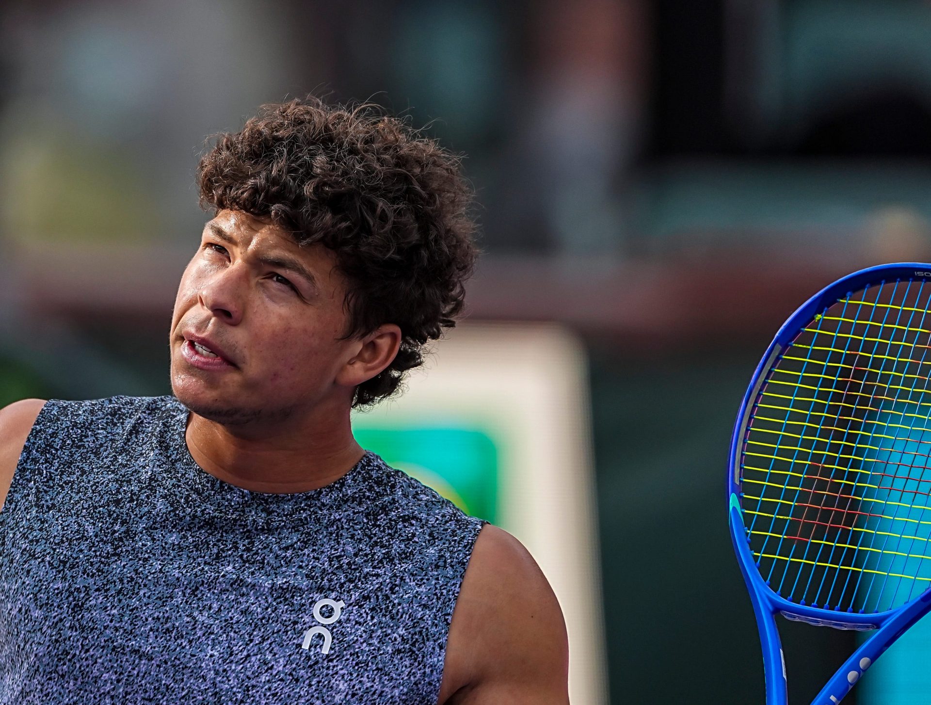 Ben Shelton during their second-round match at the BNP Paribas Open in Indian Wells. Source: Imagn