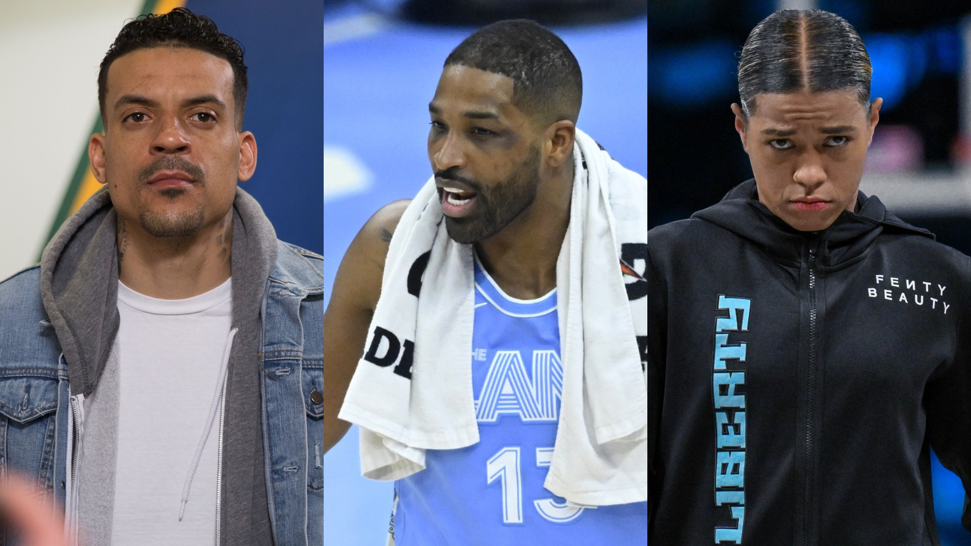 Matt Barnes, Natasha Cloud and Tristan Thompson - Source: Imagn