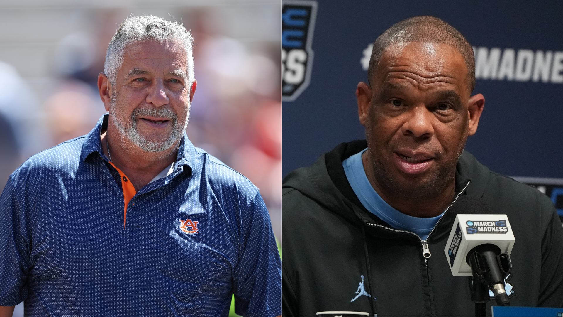 Bruce Pearl, Hubert Davis.
Source: Imagn Images.