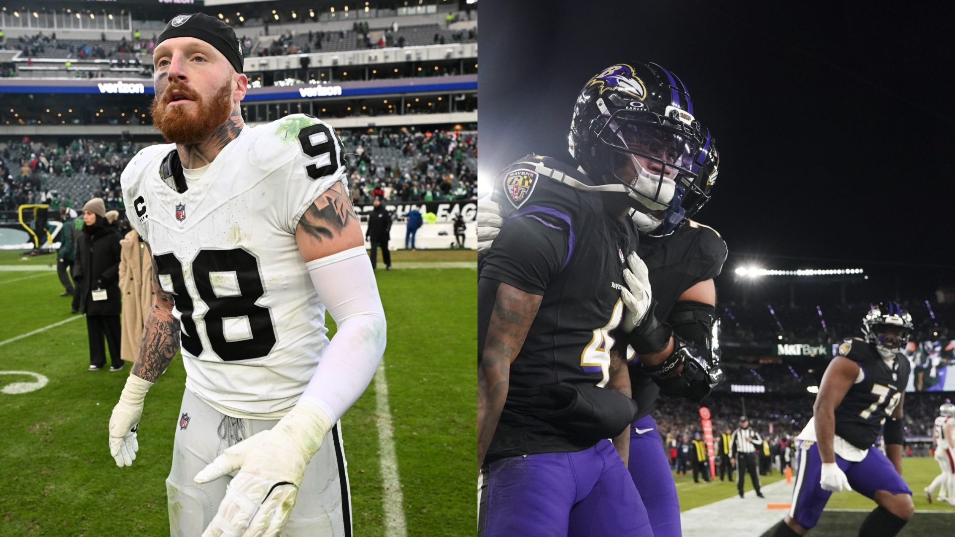 Maxx Crosby and the Baltimore Ravens. - Source: Imagn