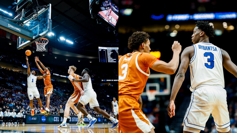 BYU Cougars vs. Texas Longhorns. - 2026 NCAA Tournament - Images via @byumbb on Instagram