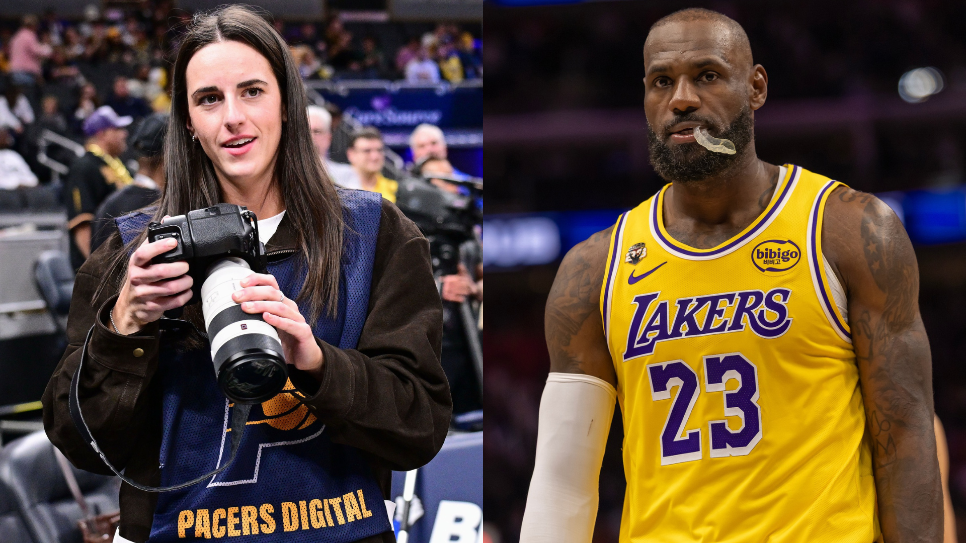 Caitlin Clark and LeBron James - Source: Imagn