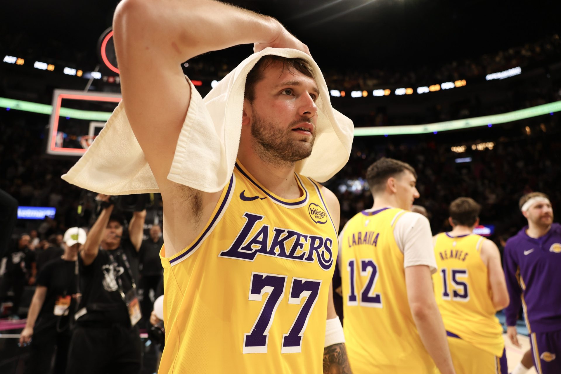 Luka Doncic picked up his 16th technical foul of the season during Saturday's game featuring the Los Angeles Lakers and the Orlando Magic - Source: Imagn
