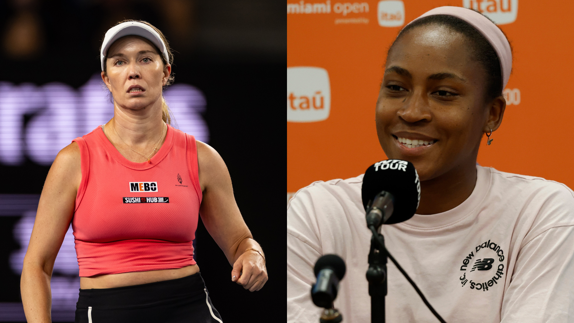 Danielle Collins (L) and Coco Gauff - Miami Open | Source: Imagn