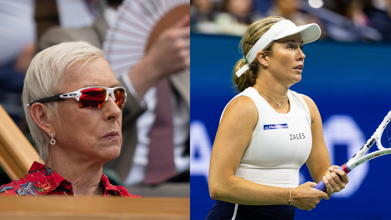 Martina Navratilova and Danielle Collins. Source: IMAGN