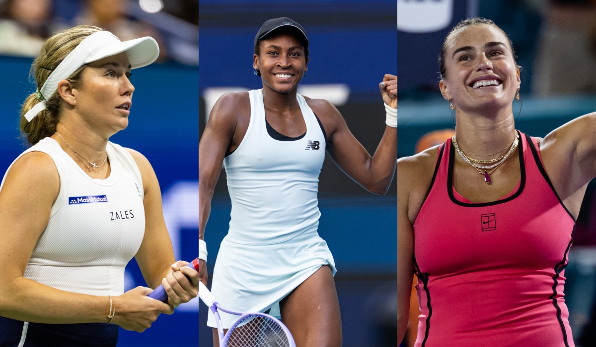 (Left to right) Danielle Collins, Coco Gauff and Aryna Sabalenka - Source - Imagn