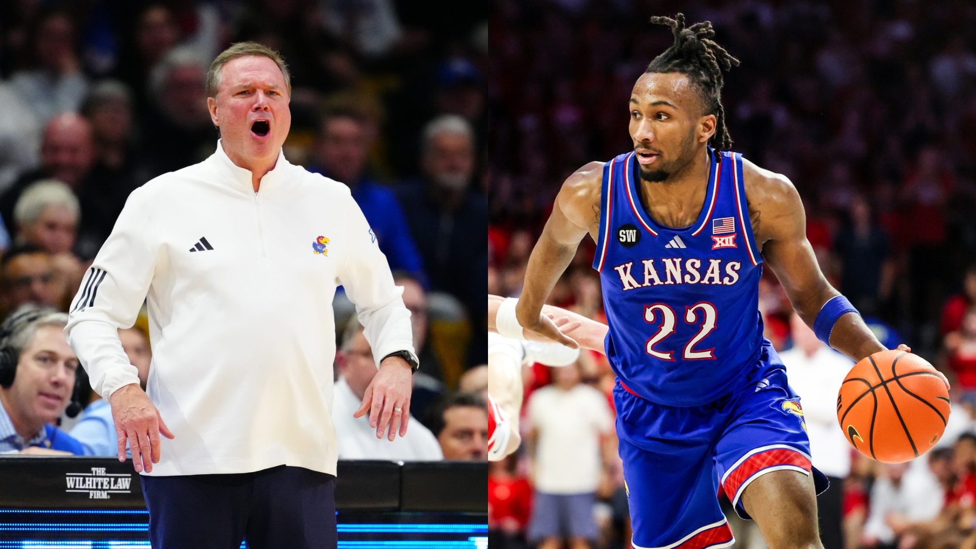 Darryn Peterson and Bill Self. - Source: Imagn