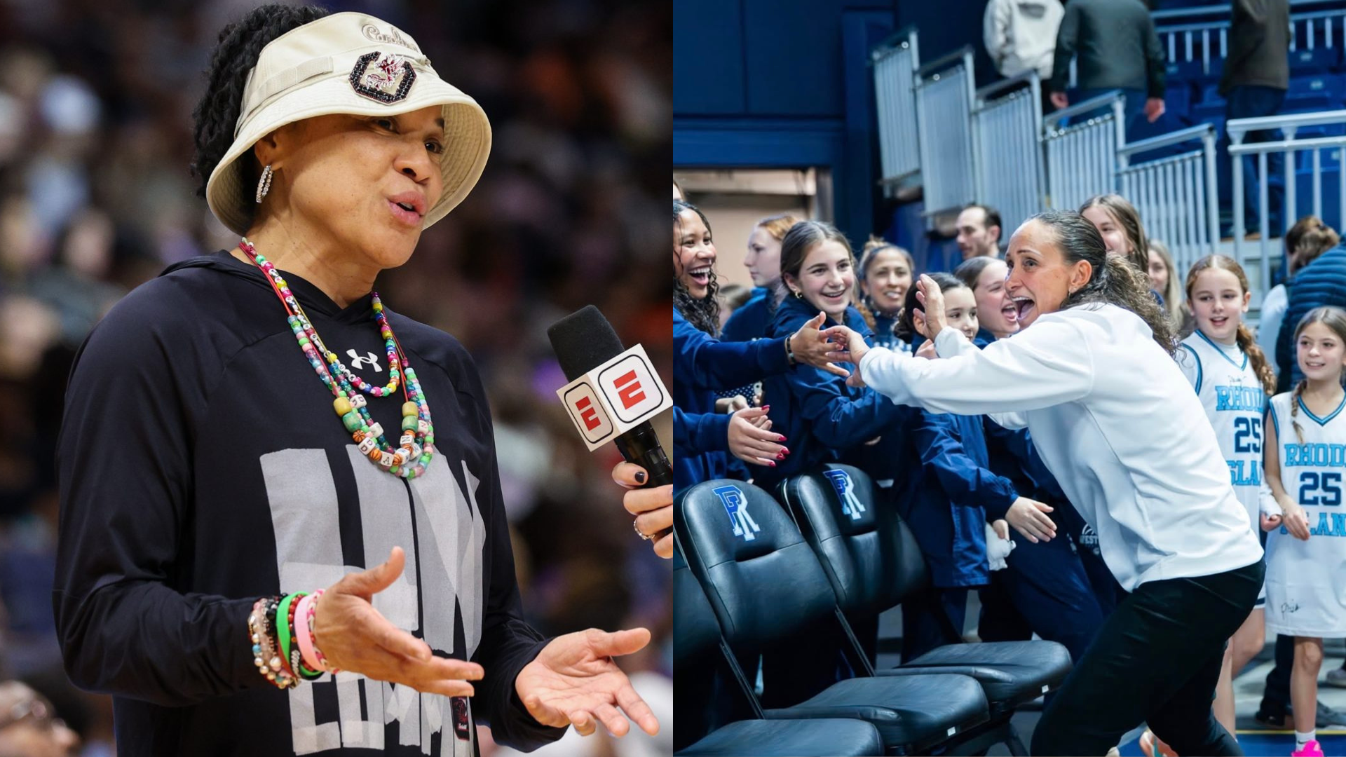 Dawn Staley and Tammi Reiss - Source: Imagn, Image via Instagram/@coachreiss_