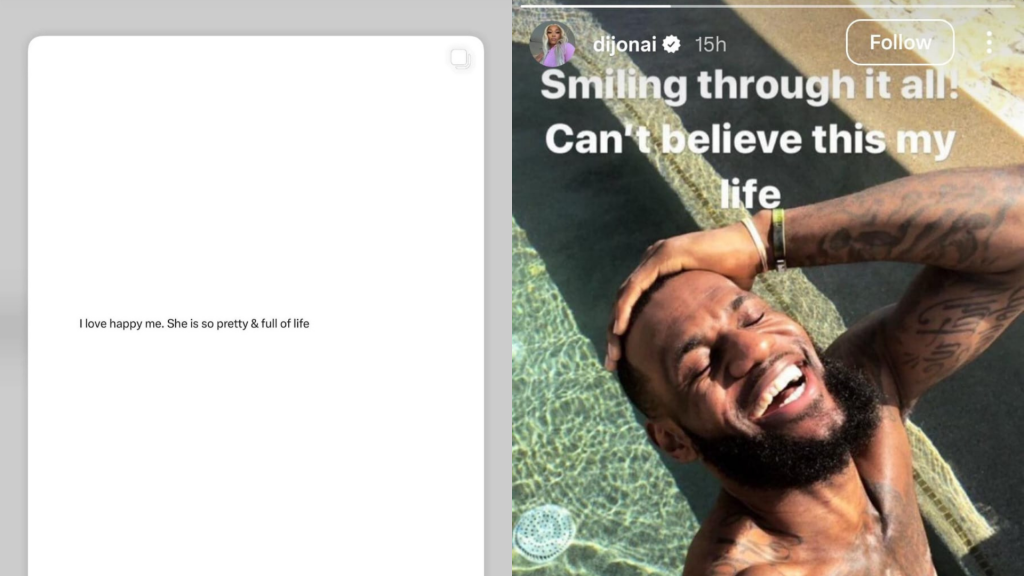 DiJonai Carrington’s Instagram stories