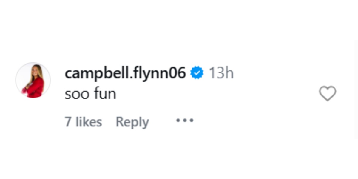 Flynn's comment on Murray's post (Image via Instagram/ @harpermurrayy)