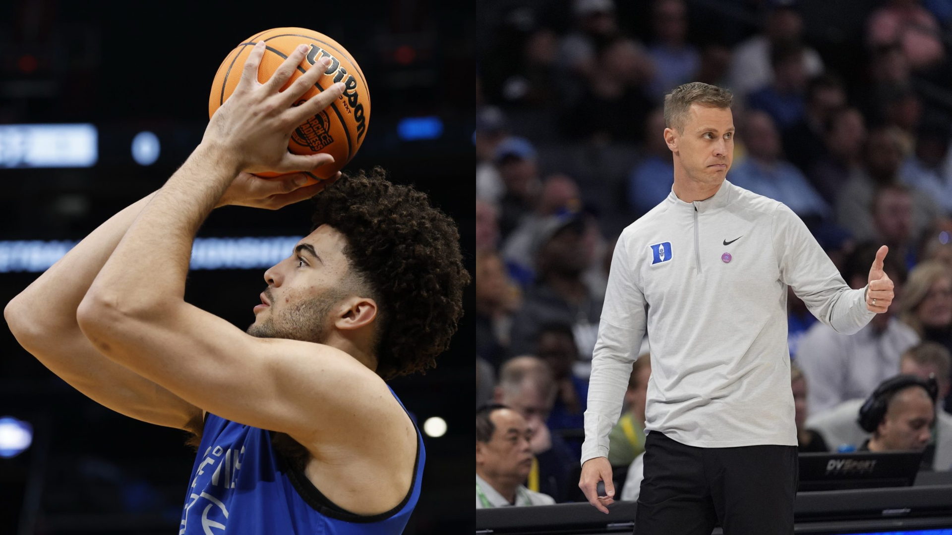 Cameron Boozer and Jon Scheyer. - Source: Imagn