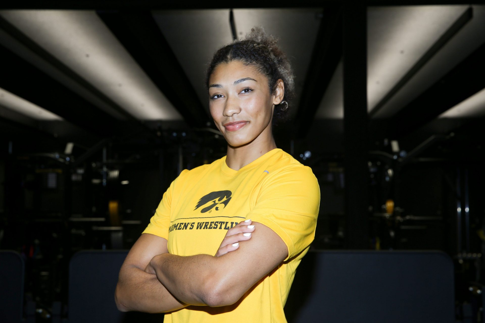 Kennedy Blades is pictured at Iowa women’s wrestling media day Tuesday, Oct. 15, 2024 in Iowa City, Iowa.