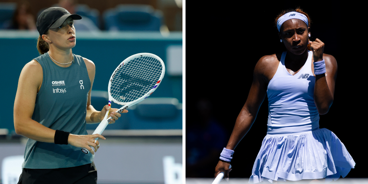 L: Iga Swiatek, R: Coco Gauff (Soure: Imagn Images)