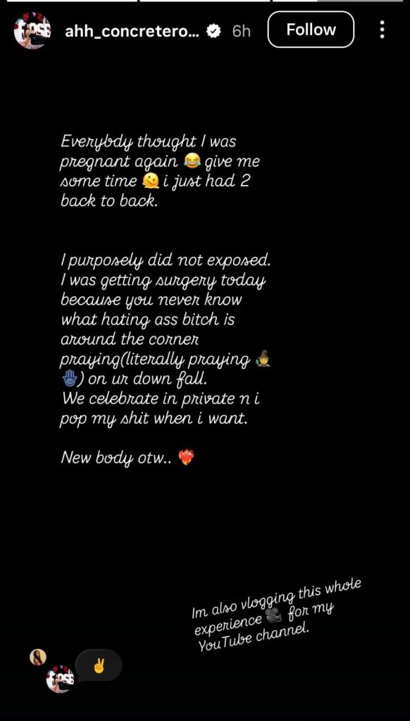 Ahkeema Love's Instagram story